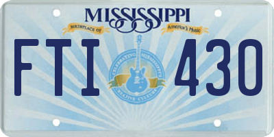 MS license plate FTI430