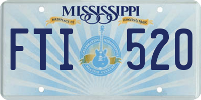 MS license plate FTI520