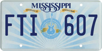 MS license plate FTI607