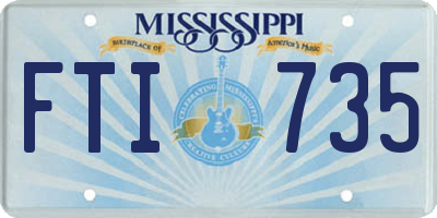 MS license plate FTI735