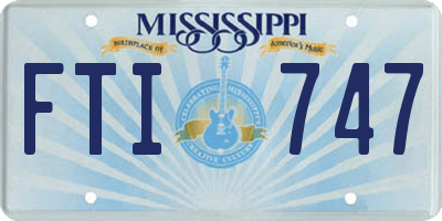 MS license plate FTI747