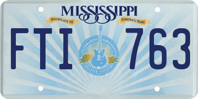 MS license plate FTI763
