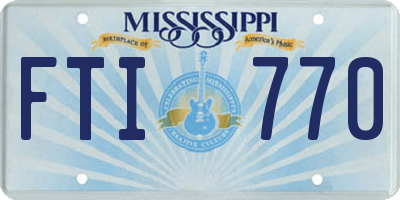 MS license plate FTI770