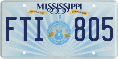 MS license plate FTI805