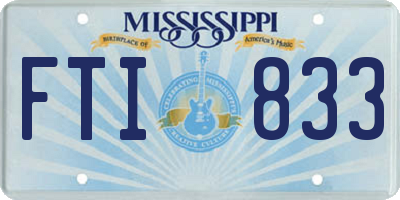 MS license plate FTI833