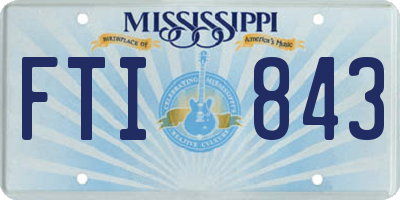 MS license plate FTI843