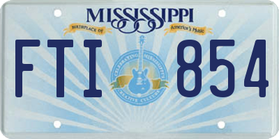 MS license plate FTI854