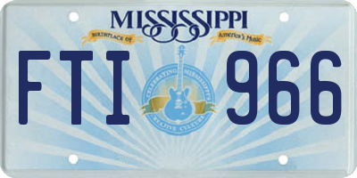 MS license plate FTI966