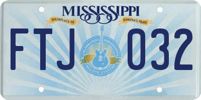 MS license plate FTJ032