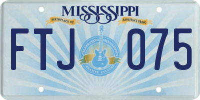 MS license plate FTJ075