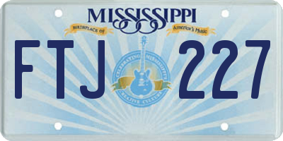 MS license plate FTJ227