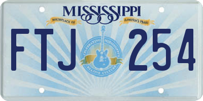 MS license plate FTJ254