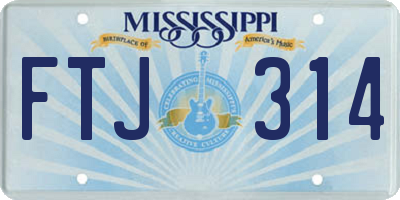 MS license plate FTJ314