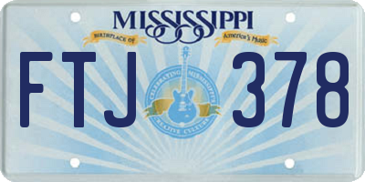 MS license plate FTJ378