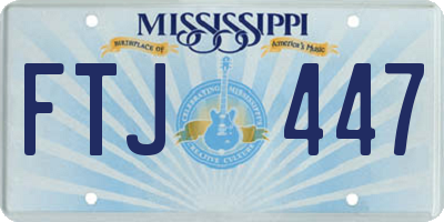 MS license plate FTJ447