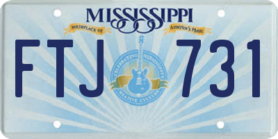 MS license plate FTJ731
