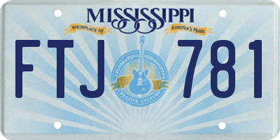 MS license plate FTJ781
