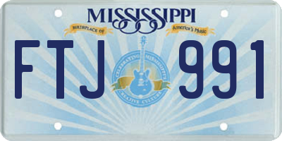 MS license plate FTJ991