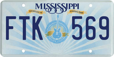 MS license plate FTK569