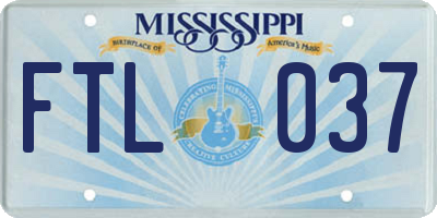 MS license plate FTL037