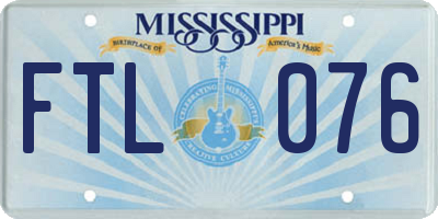 MS license plate FTL076