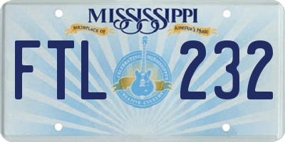 MS license plate FTL232