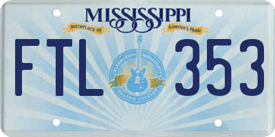 MS license plate FTL353