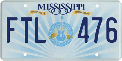 MS license plate FTL476