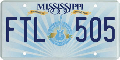 MS license plate FTL505
