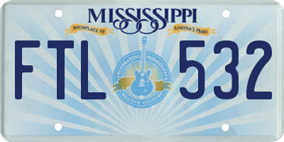 MS license plate FTL532