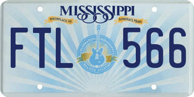 MS license plate FTL566