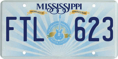 MS license plate FTL623
