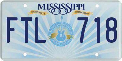 MS license plate FTL718