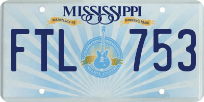 MS license plate FTL753