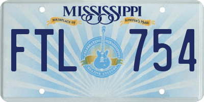 MS license plate FTL754