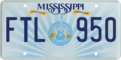 MS license plate FTL950