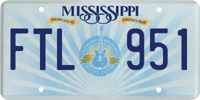 MS license plate FTL951