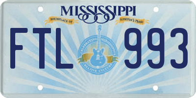 MS license plate FTL993