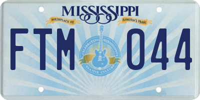 MS license plate FTM044