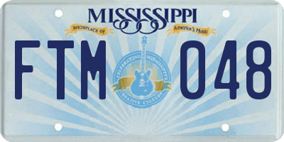 MS license plate FTM048