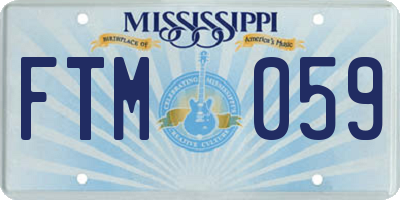 MS license plate FTM059