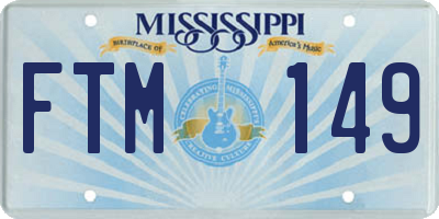 MS license plate FTM149