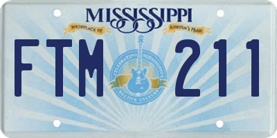 MS license plate FTM211