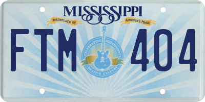 MS license plate FTM404