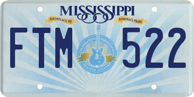 MS license plate FTM522