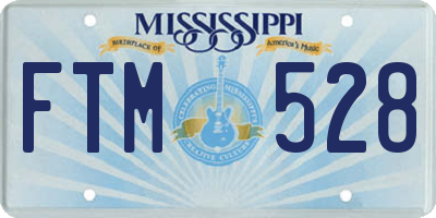 MS license plate FTM528