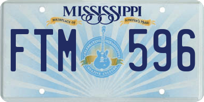 MS license plate FTM596