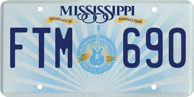 MS license plate FTM690