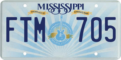 MS license plate FTM705