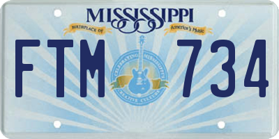 MS license plate FTM734